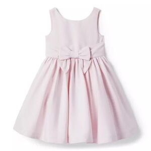 JANIE AND JACK GIRLS PINK BOW SATIN DRESS